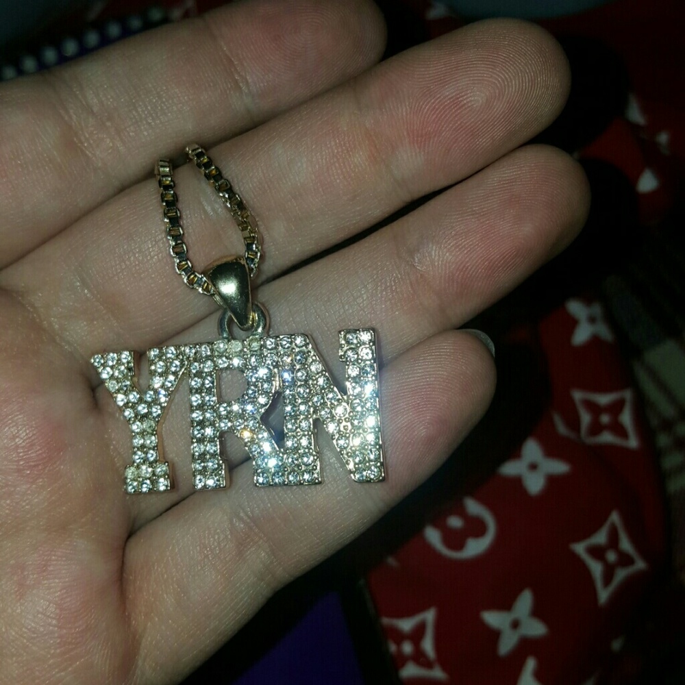 Iced out lab diamond YRN chain